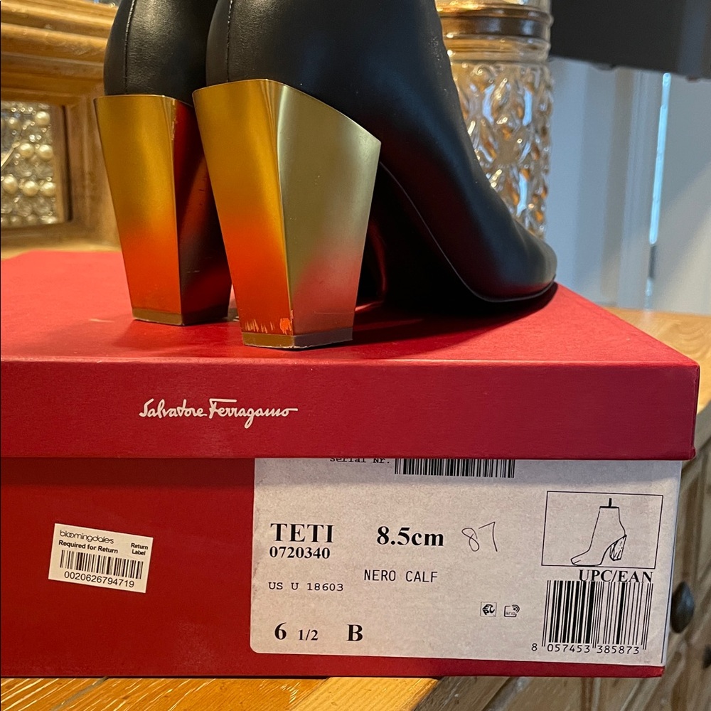 Salvatore Ferragamo Sleek Black Ankle Booties